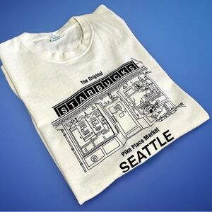 Starbucks Cream Seattle Market Tee Vintage